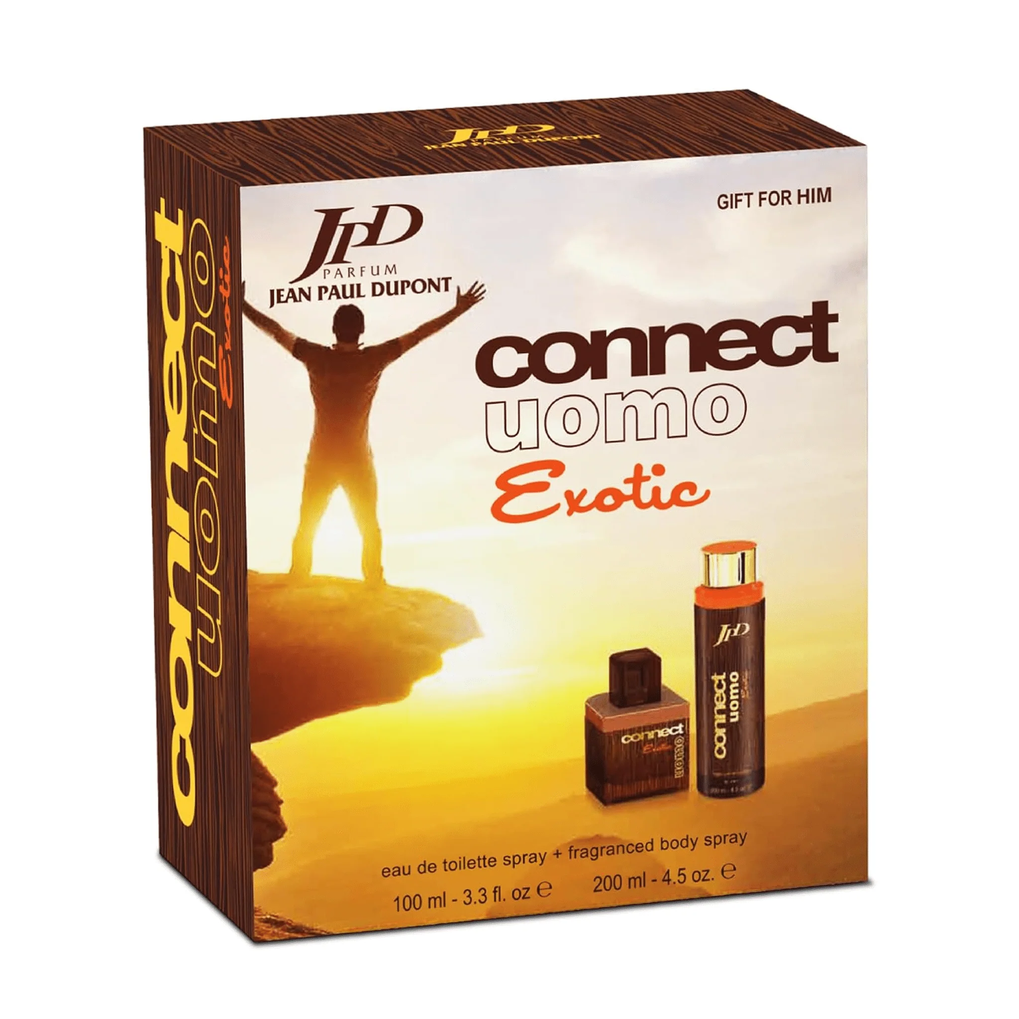 JPD Connect Uomo Exotic برومو باك عطر + بخاخ للجسم – للرجال - Image 2