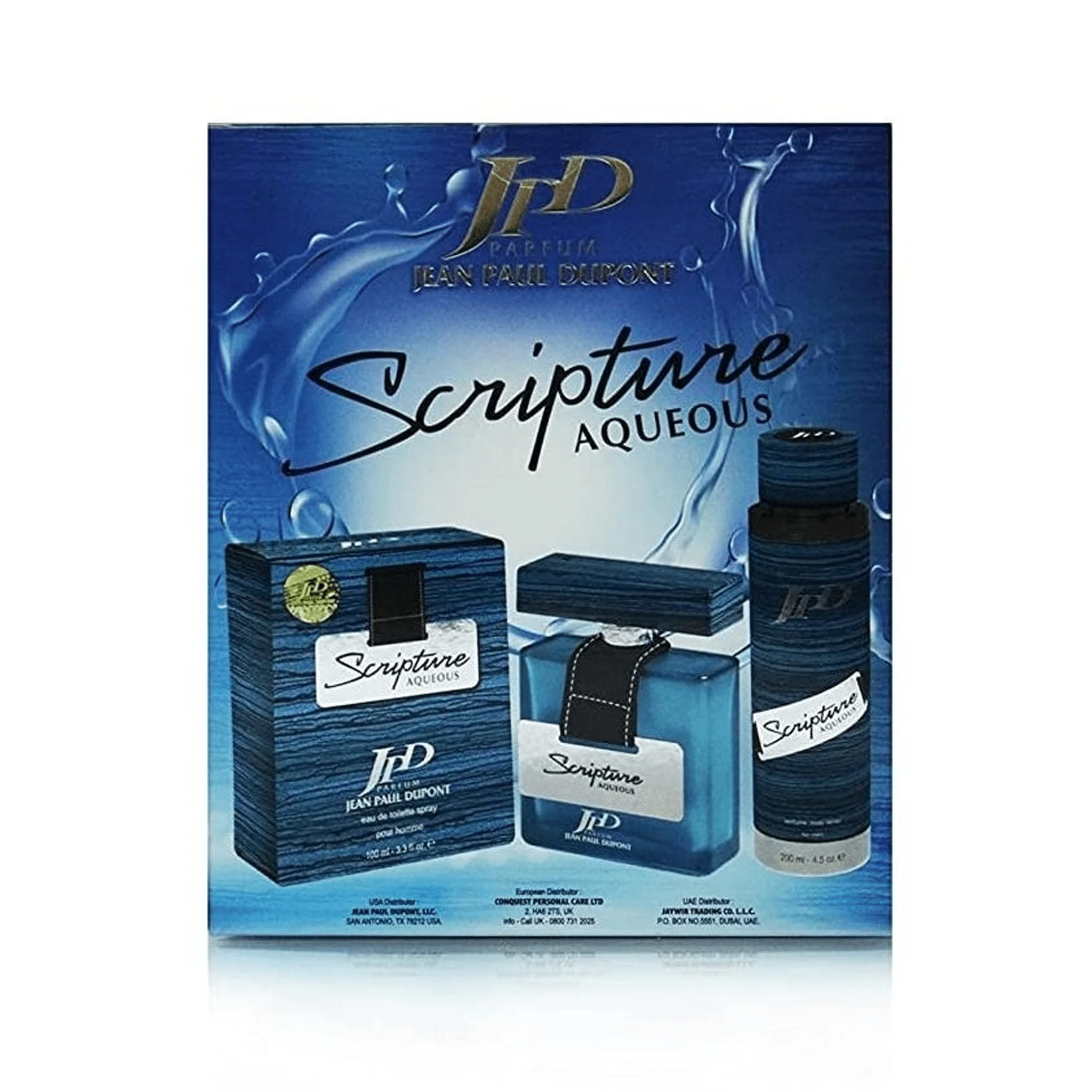 JPD Scripture Aqueous برومو باك عطر + بخاخ للجسم – للرجال - Image 4